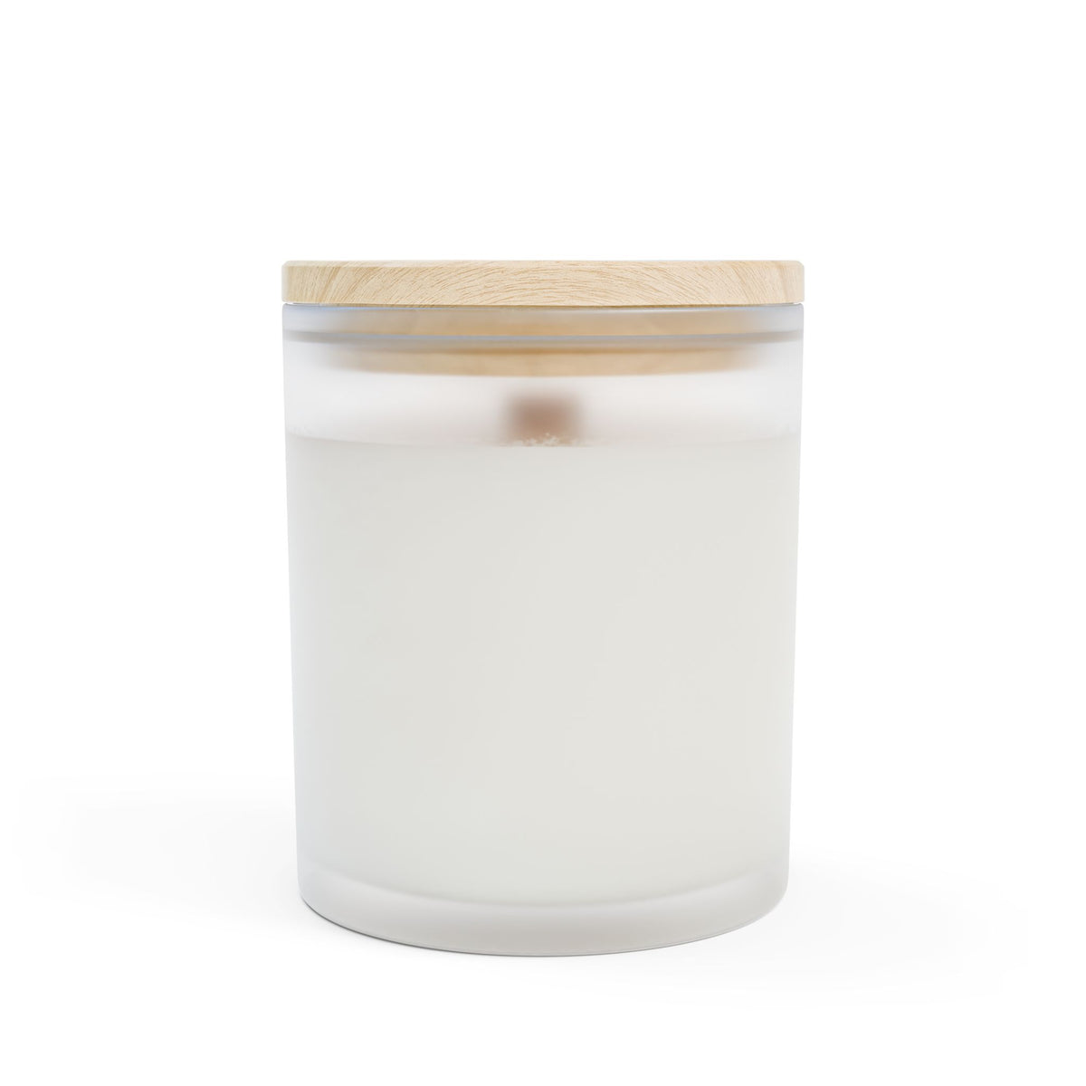 Frosted Glass Candle – Floral Scented Soy Candle with Wooden Lid (11 oz) ( Please Choose your Scent )